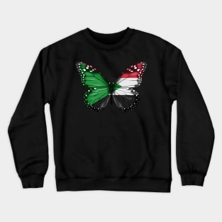 Sudanese Flag  Butterfly - Gift for Sudanese From Sudan Crewneck Sweatshirt